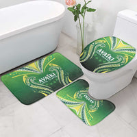 Rugby Cook Islands Avaiki Bathroom Set Green Kuki Airani Tribal Maori Inspired - Polynesian Pride
