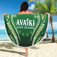 Rugby Cook Islands Avaiki Beach Blanket Green Kuki Airani Tribal Maori Inspired - Polynesian Pride