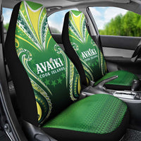 Rugby Cook Islands Avaiki Car Seat Cover Green Kuki Airani Tribal Maori Inspired - Polynesian Pride