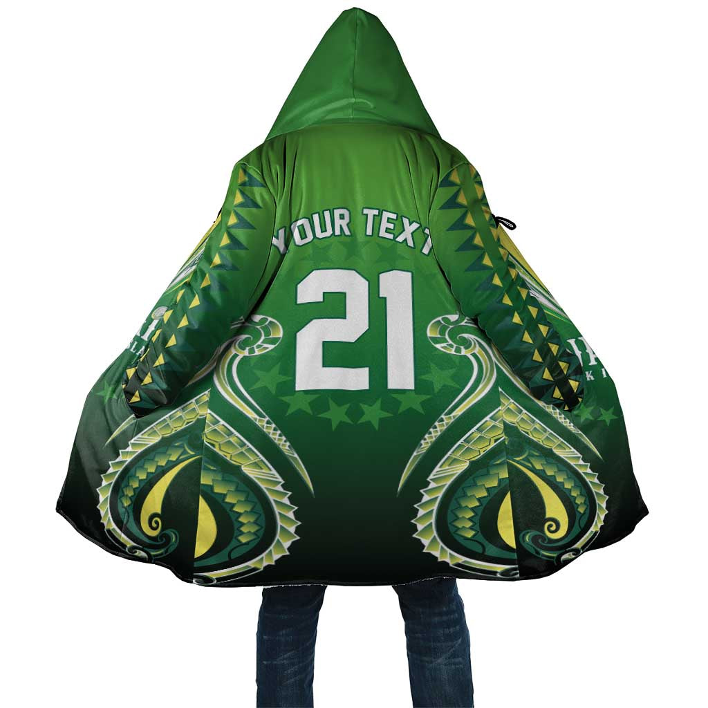 Custom Rugby Cook Islands Avaiki Cloak Green Kuki Airani Tribal Maori Inspired - Polynesian Pride