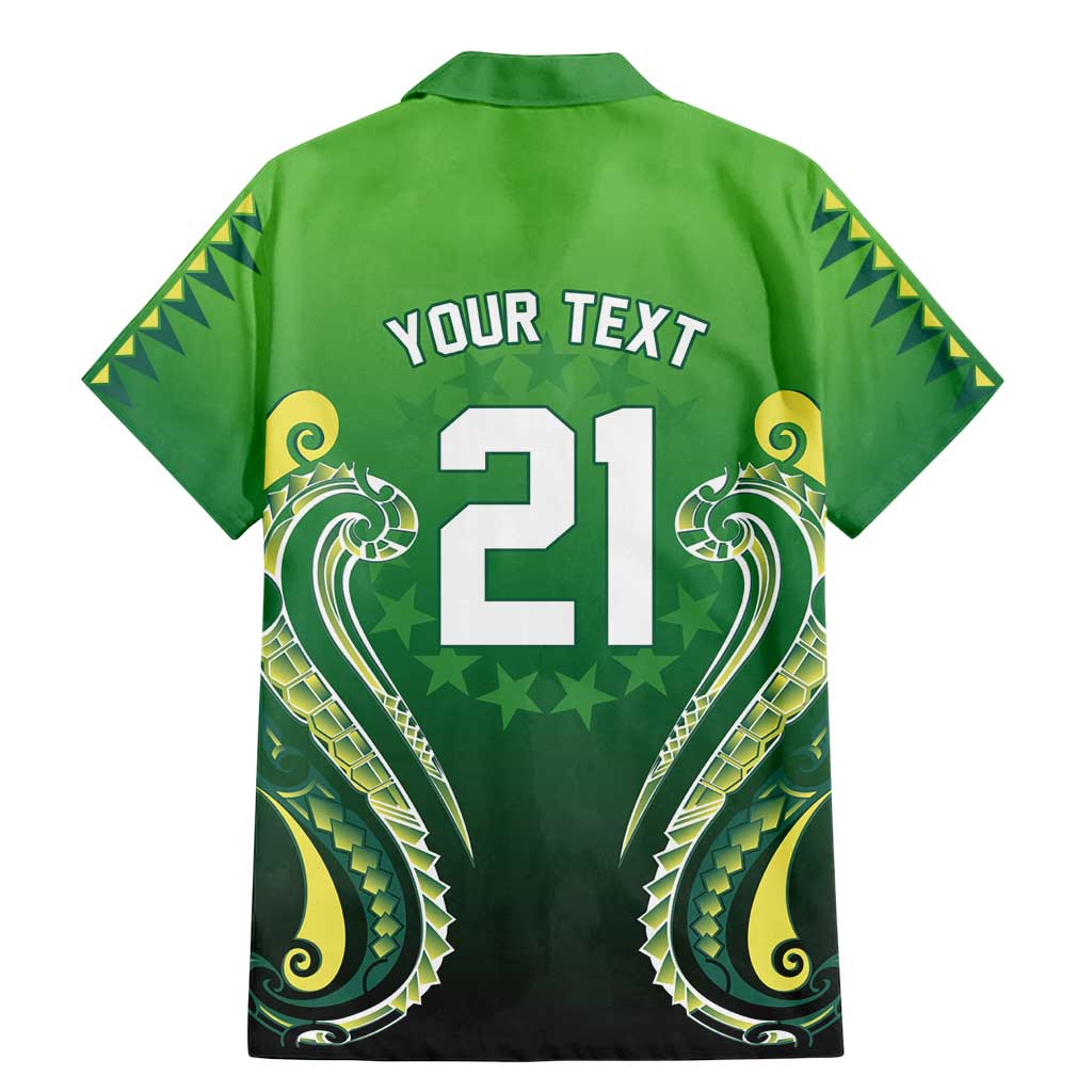 Custom Rugby Cook Islands Avaiki Family Matching Mermaid Dress and Hawaiian Shirt Green Kuki Airani Tribal Maori Inspired - Polynesian Pride