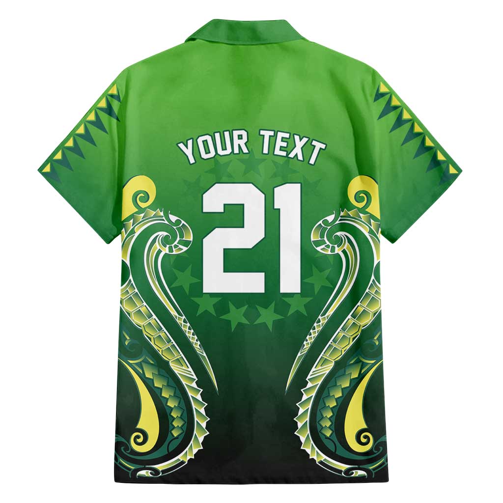 Custom Rugby Cook Islands Avaiki Family Matching Puletasi and Hawaiian Shirt Green Kuki Airani Tribal Maori Inspired - Polynesian Pride