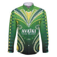 Custom Rugby Cook Islands Avaiki Family Matching Puletasi and Hawaiian Shirt Green Kuki Airani Tribal Maori Inspired - Polynesian Pride
