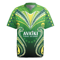 Custom Rugby Cook Islands Avaiki Rugby Jersey Green Kuki Airani Tribal Maori Inspired - Polynesian Pride