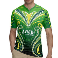Custom Rugby Cook Islands Avaiki Rugby Jersey Green Kuki Airani Tribal Maori Inspired - Polynesian Pride