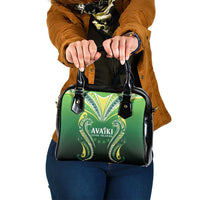 Rugby Cook Islands Avaiki Shoulder Handbag Green Kuki Airani Tribal Maori Inspired - Polynesian Pride