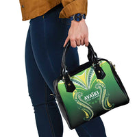 Rugby Cook Islands Avaiki Shoulder Handbag Green Kuki Airani Tribal Maori Inspired - Polynesian Pride