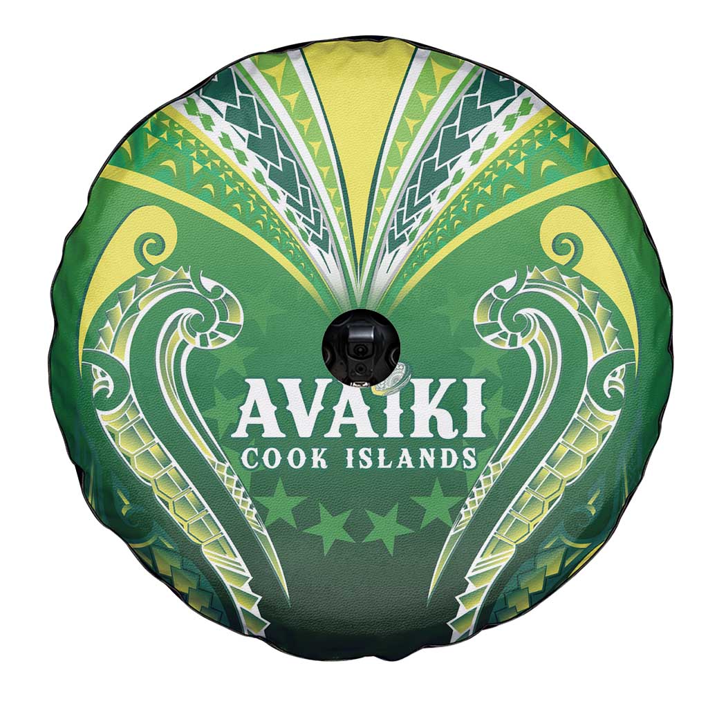 Rugby Cook Islands Avaiki Spare Tire Cover Green Kuki Airani Tribal Maori Inspired - Polynesian Pride