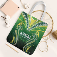Rugby Cook Islands Avaiki Tote Bag Green Kuki Airani Tribal Maori Inspired - Polynesian Pride