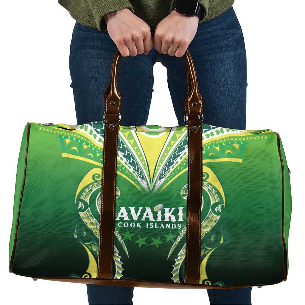 Rugby Cook Islands Avaiki Travel Bag Green Kuki Airani Tribal Maori Inspired - Polynesian Pride