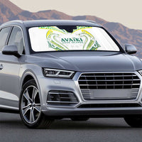 Rugby Cook Islands Avaiki Auto Sun Shade White Kuki Airani Tribal Maori Inspired - Polynesian Pride