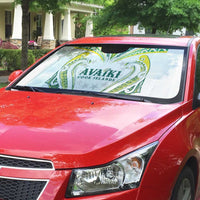 Rugby Cook Islands Avaiki Auto Sun Shade White Kuki Airani Tribal Maori Inspired - Polynesian Pride