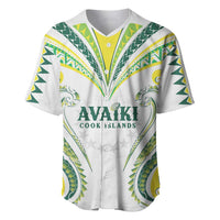 Custom Rugby Cook Islands Avaiki Baseball Jersey White Kuki Airani Tribal Maori Inspired - Polynesian Pride