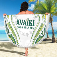 Rugby Cook Islands Avaiki Beach Blanket White Kuki Airani Tribal Maori Inspired - Polynesian Pride
