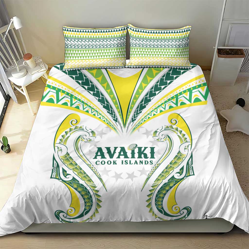Rugby Cook Islands Avaiki Bedding Set White Kuki Airani Tribal Maori Inspired - Polynesian Pride