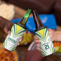 Custom Rugby Cook Islands Avaiki 4 in 1 Can Cooler Tumbler White Kuki Airani Tribal Maori Inspired - Polynesian Pride