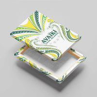 Rugby Cook Islands Avaiki Canvas Wall Art White Kuki Airani Tribal Maori Inspired - Polynesian Pride