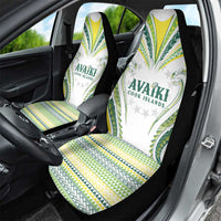 Rugby Cook Islands Avaiki Car Seat Cover White Kuki Airani Tribal Maori Inspired - Polynesian Pride