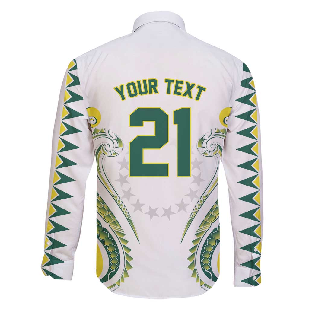 Custom Rugby Cook Islands Avaiki Family Matching Long Sleeve Bodycon Dress and Hawaiian Shirt White Kuki Airani Tribal Maori Inspired - Polynesian Pride