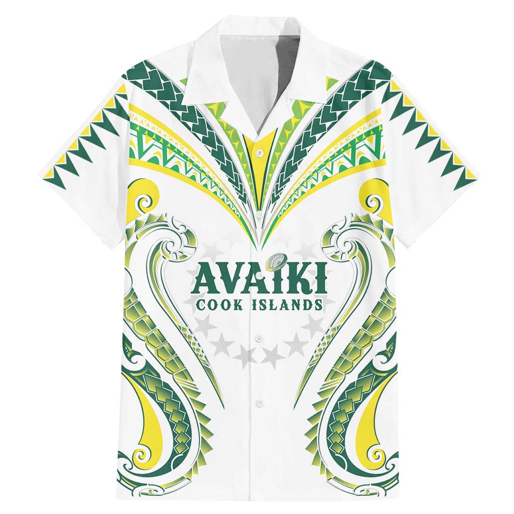 Custom Rugby Cook Islands Avaiki Family Matching Mermaid Dress and Hawaiian Shirt White Kuki Airani Tribal Maori Inspired - Polynesian Pride