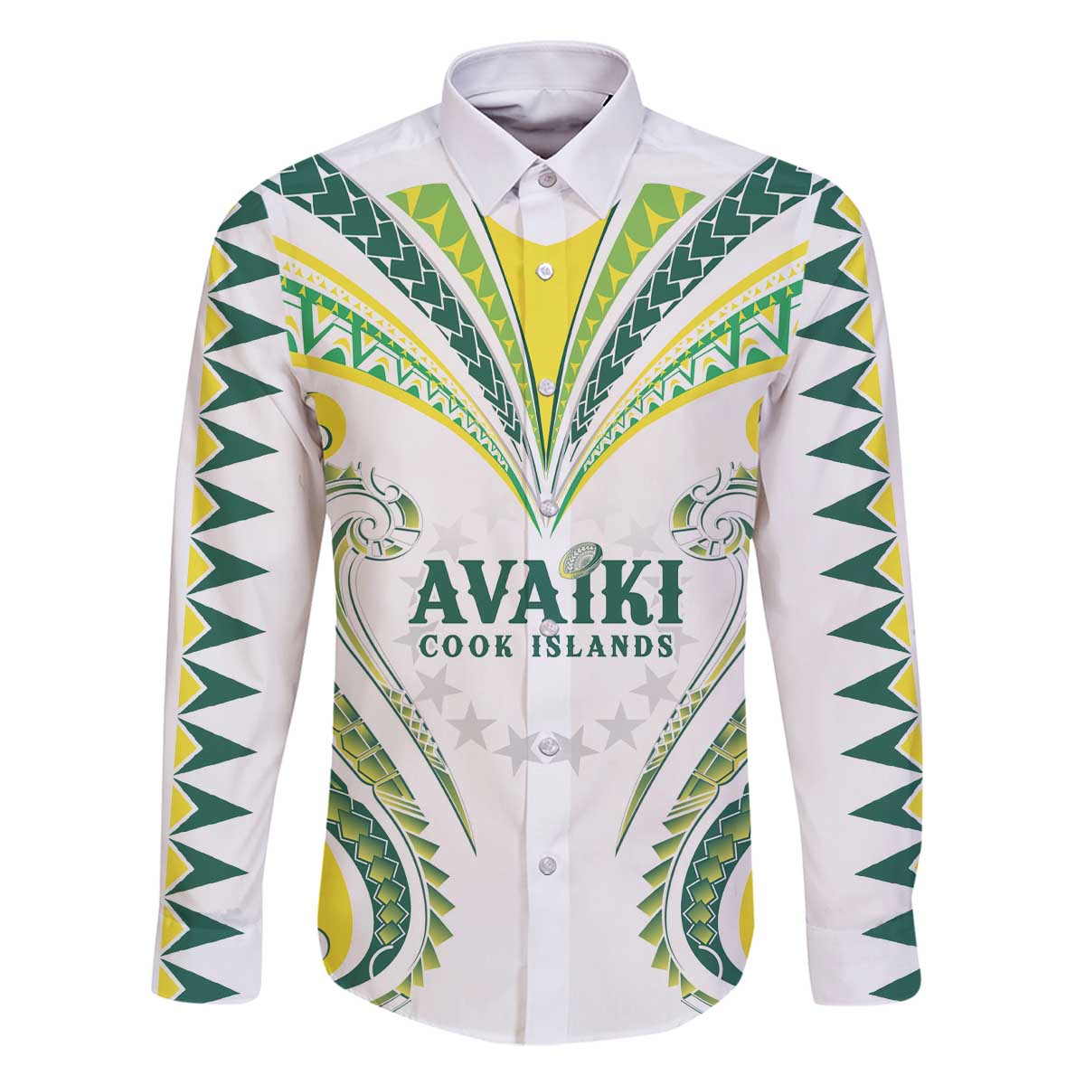 Custom Rugby Cook Islands Avaiki Family Matching Off The Shoulder Long Sleeve Dress and Hawaiian Shirt White Kuki Airani Tribal Maori Inspired - Polynesian Pride