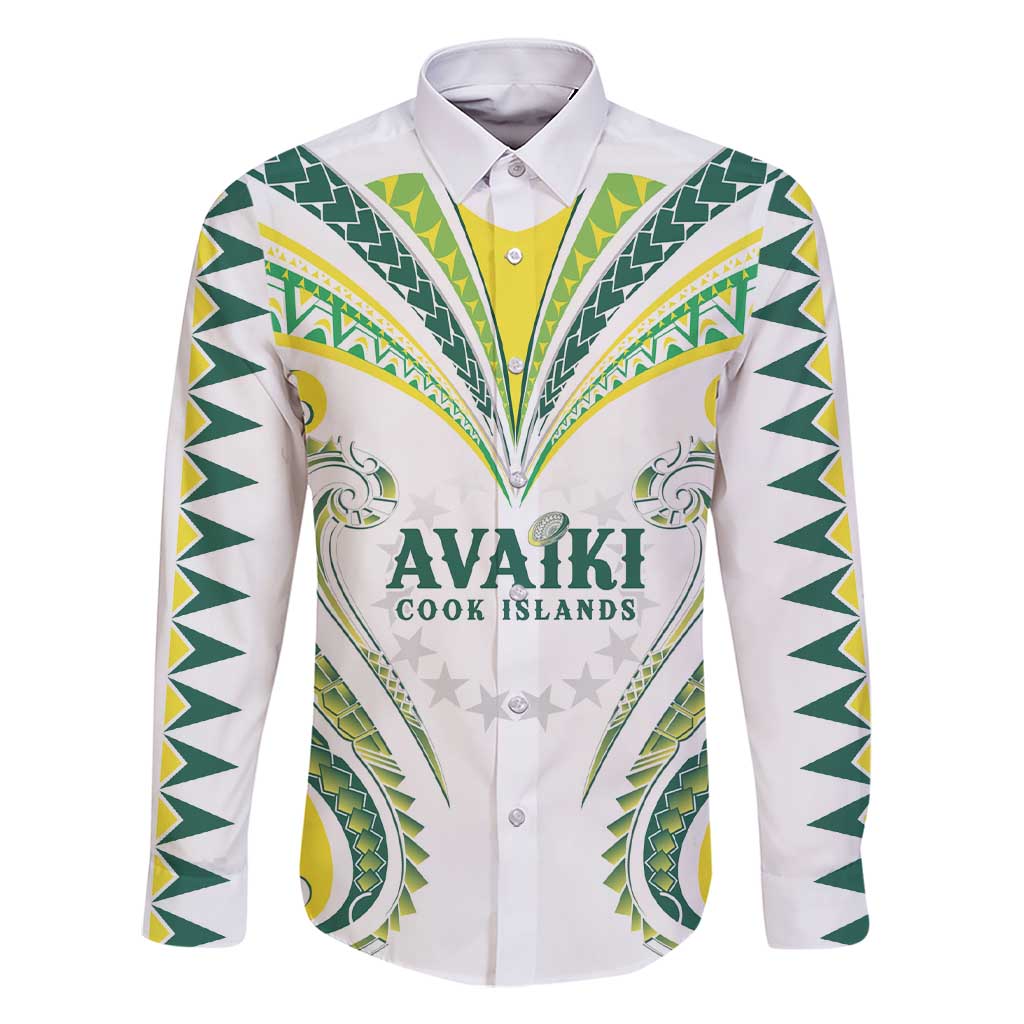 Custom Rugby Cook Islands Avaiki Family Matching Short Sleeve Bodycon Dress and Hawaiian Shirt White Kuki Airani Tribal Maori Inspired - Polynesian Pride