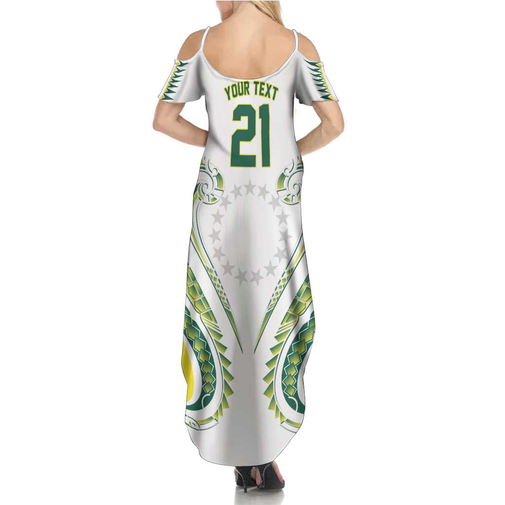 Custom Rugby Cook Islands Avaiki Family Matching Summer Maxi Dress and Hawaiian Shirt White Kuki Airani Tribal Maori Inspired - Polynesian Pride