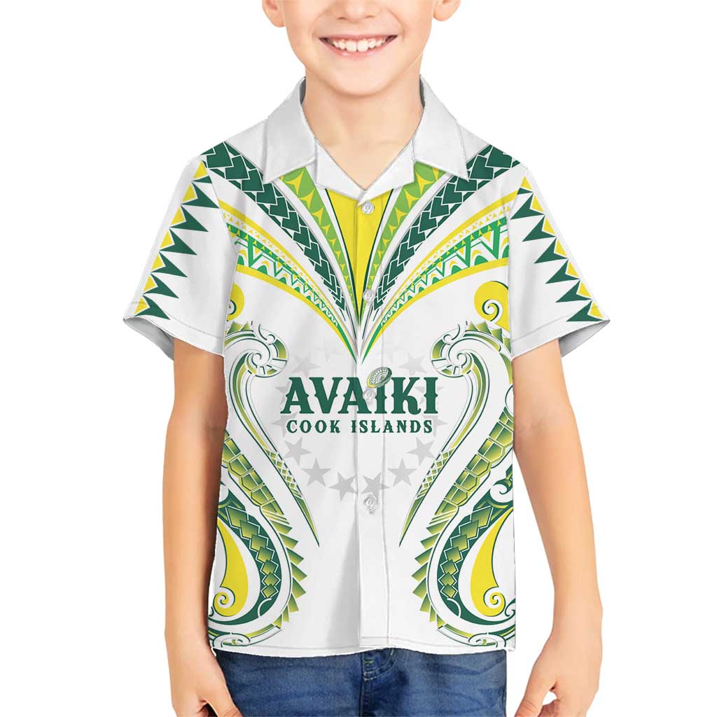 Custom Rugby Cook Islands Avaiki Family Matching Summer Maxi Dress and Hawaiian Shirt White Kuki Airani Tribal Maori Inspired - Polynesian Pride