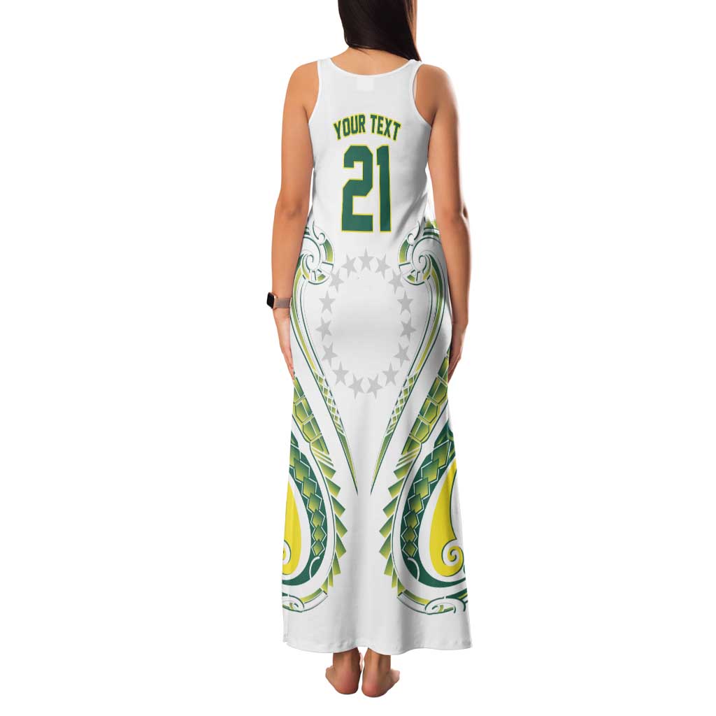 Custom Rugby Cook Islands Avaiki Family Matching Tank Maxi Dress and Hawaiian Shirt White Kuki Airani Tribal Maori Inspired - Polynesian Pride