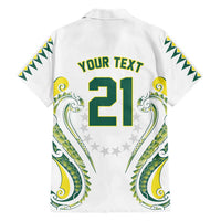 Custom Rugby Cook Islands Avaiki Hawaiian Shirt White Kuki Airani Tribal Maori Inspired - Polynesian Pride