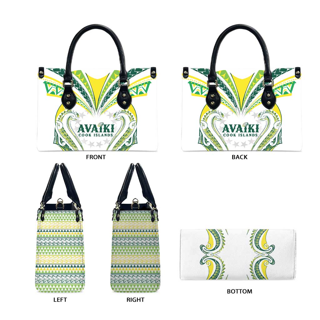 Rugby Cook Islands Avaiki Leather Bag White Kuki Airani Tribal Maori Inspired - Polynesian Pride