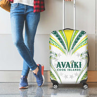 Rugby Cook Islands Avaiki Luggage Cover White Kuki Airani Tribal Maori Inspired - Polynesian Pride