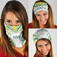 Rugby Cook Islands Avaiki Neck Gaiter White Kuki Airani Tribal Maori Inspired - Polynesian Pride
