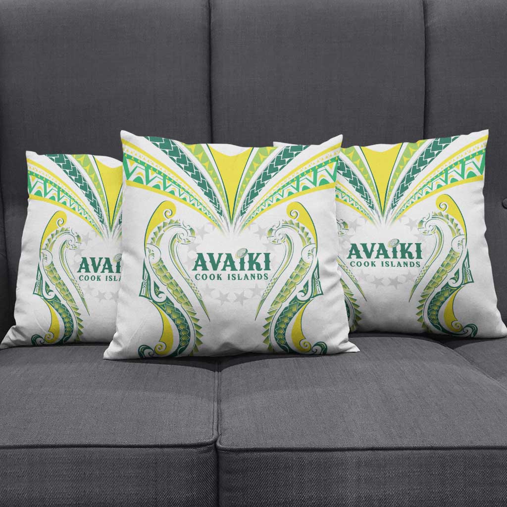 Rugby Cook Islands Avaiki Pillow Cover White Kuki Airani Tribal Maori Inspired - Polynesian Pride