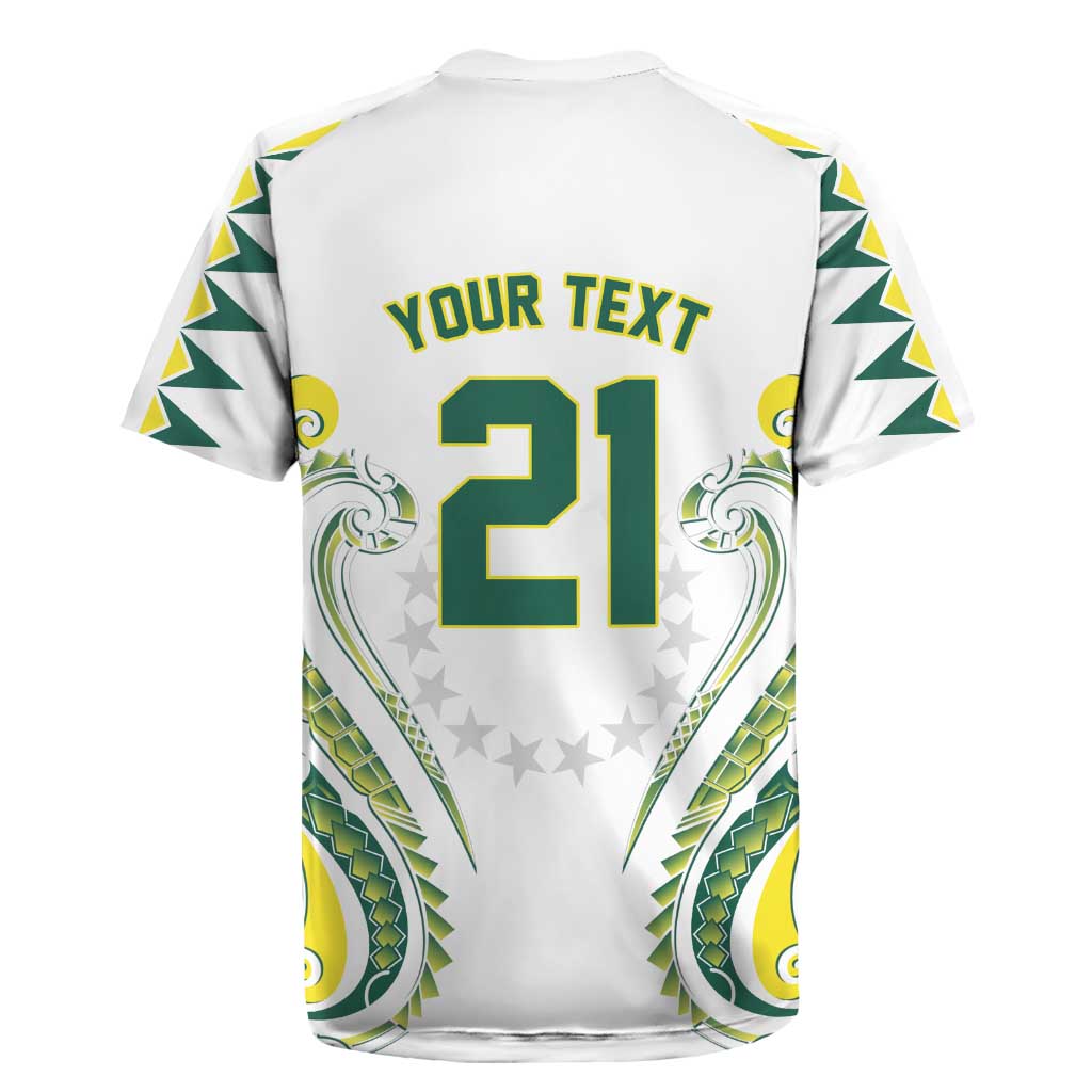 Custom Rugby Cook Islands Avaiki Rugby Jersey White Kuki Airani Tribal Maori Inspired - Polynesian Pride