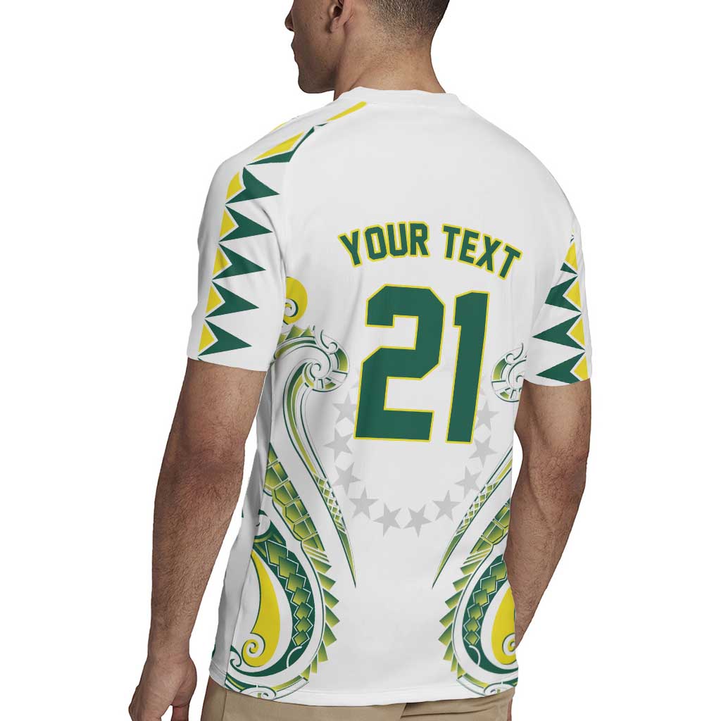 Custom Rugby Cook Islands Avaiki Rugby Jersey White Kuki Airani Tribal Maori Inspired - Polynesian Pride