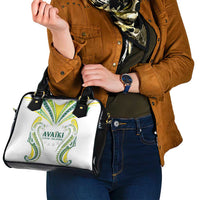 Rugby Cook Islands Avaiki Shoulder Handbag White Kuki Airani Tribal Maori Inspired - Polynesian Pride