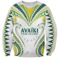 Custom Rugby Cook Islands Avaiki Sweatshirt White Kuki Airani Tribal Maori Inspired - Polynesian Pride