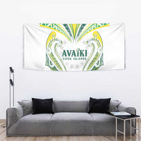 Rugby Cook Islands Avaiki Tapestry White Kuki Airani Tribal Maori Inspired - Polynesian Pride