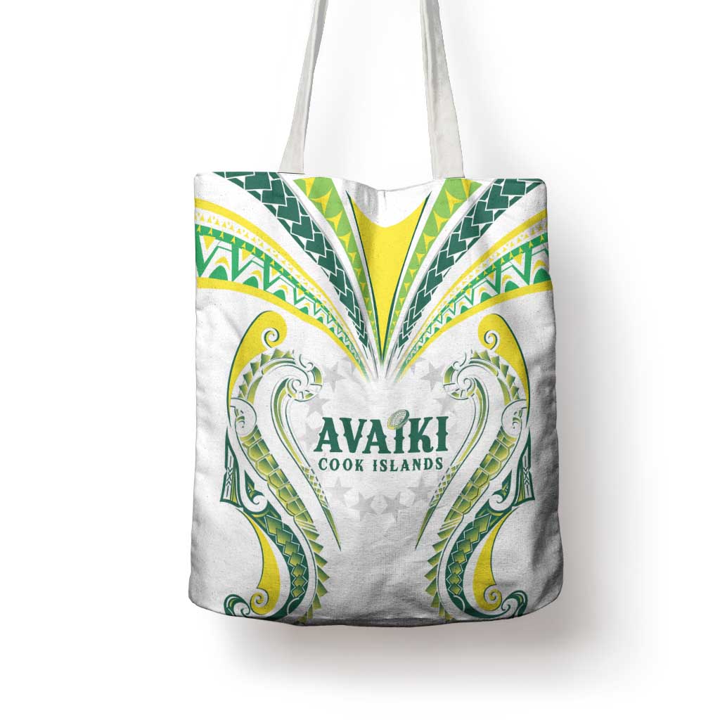 Rugby Cook Islands Avaiki Tote Bag White Kuki Airani Tribal Maori Inspired - Polynesian Pride