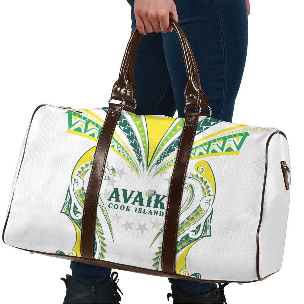 Rugby Cook Islands Avaiki Travel Bag White Kuki Airani Tribal Maori Inspired - Polynesian Pride