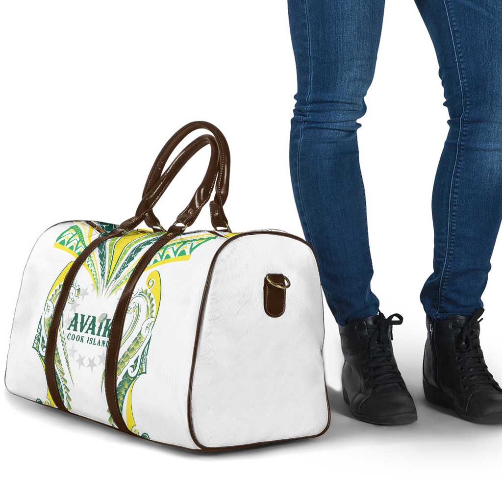 Rugby Cook Islands Avaiki Travel Bag White Kuki Airani Tribal Maori Inspired - Polynesian Pride