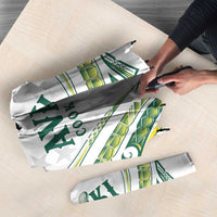 Rugby Cook Islands Avaiki Umbrella White Kuki Airani Tribal Maori Inspired - Polynesian Pride