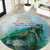 Polynesia Mother's Day Round Carpet Magnificent Sea Turtle Of Love and Gratitude