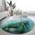 Polynesia Mother's Day Round Carpet Magnificent Sea Turtle Of Love and Gratitude
