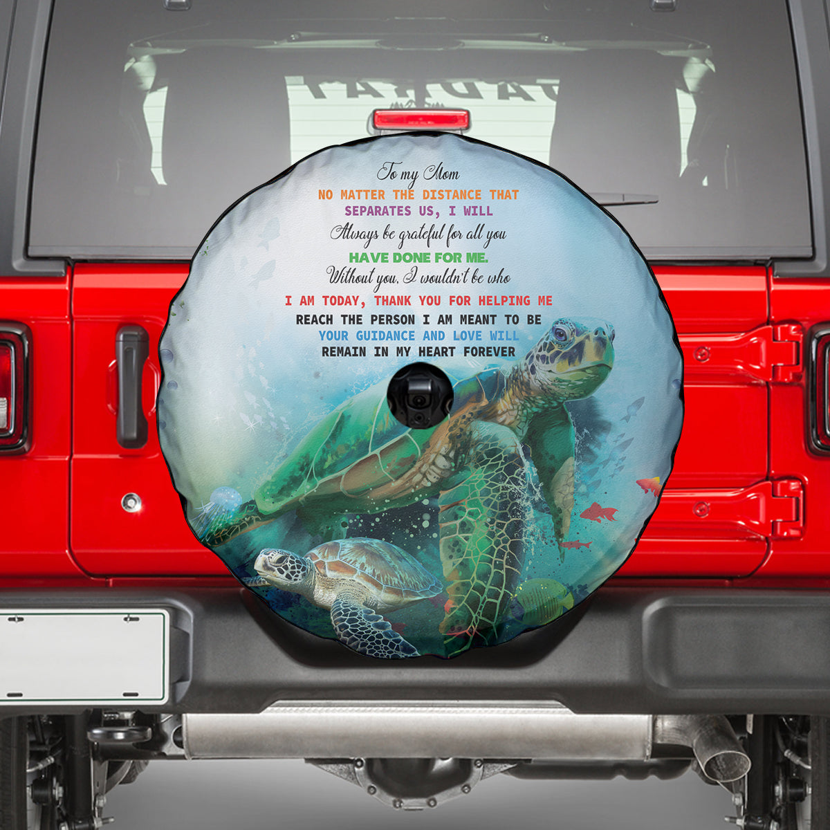 Polynesia Mother's Day Spare Tire Cover Magnificent Sea Turtle Of Love and Gratitude