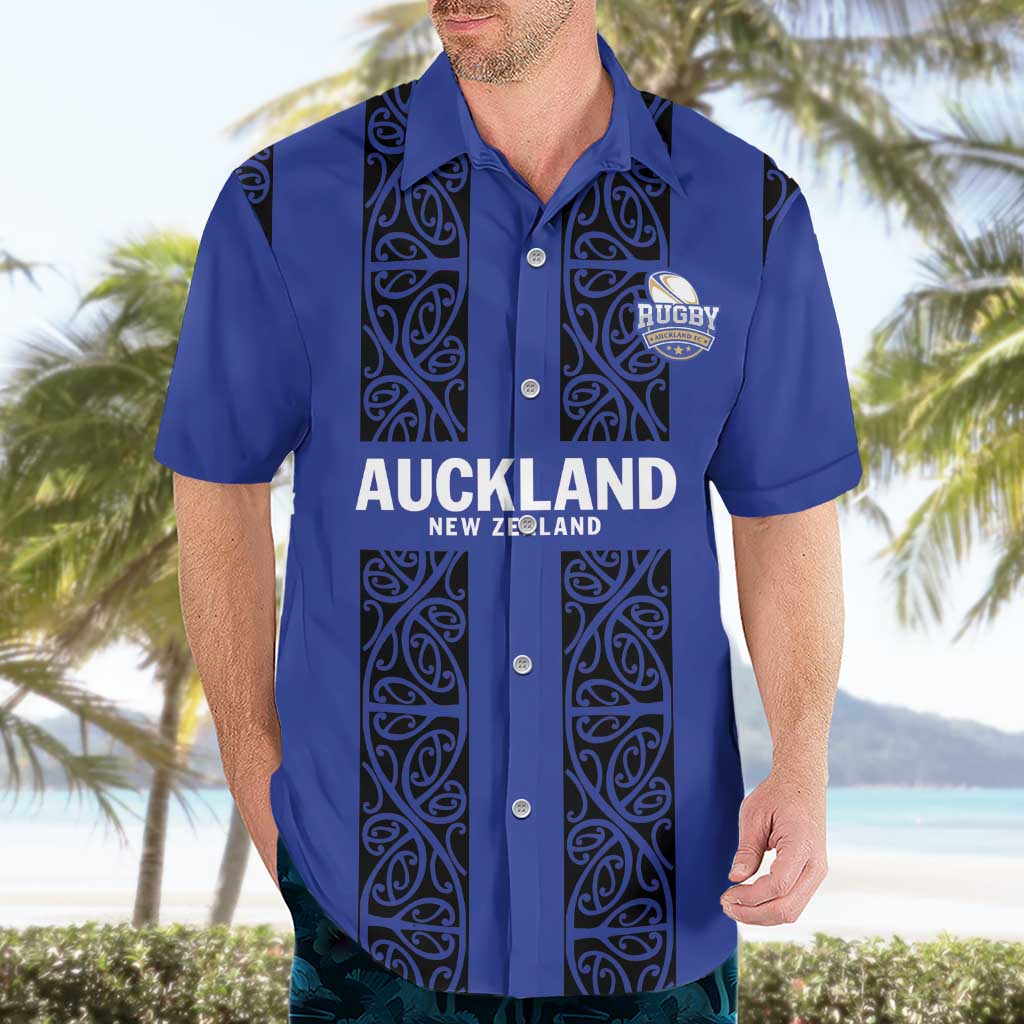 Custom Oceania Football NZ Auckland Hawaiian Shirt Maori Tribal Pattern LT9 - Polynesian Pride