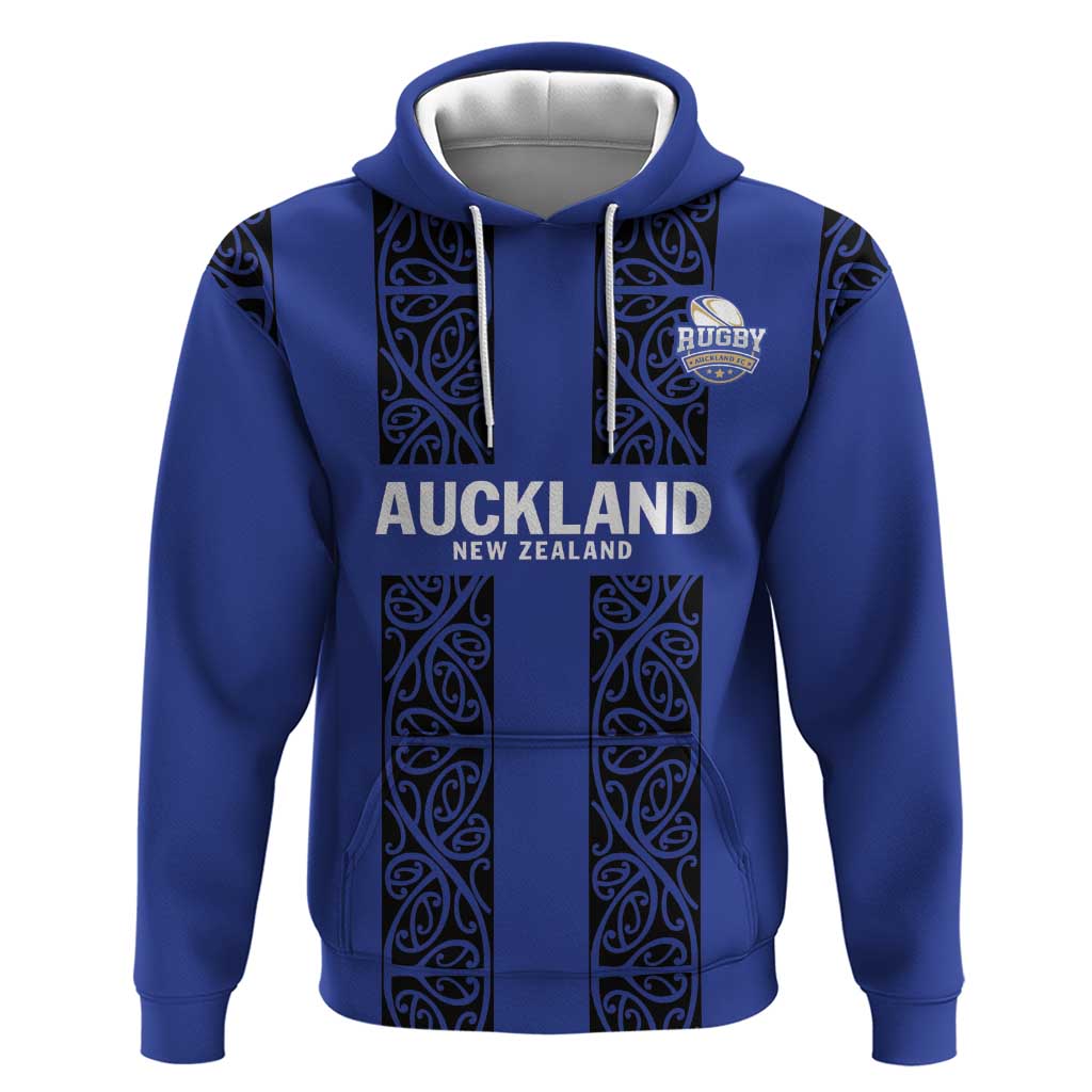 Custom Oceania Football NZ Auckland Hoodie Maori Tribal Pattern