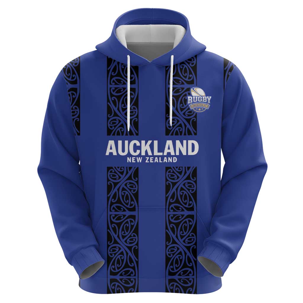 Custom Oceania Football NZ Auckland Hoodie Maori Tribal Pattern