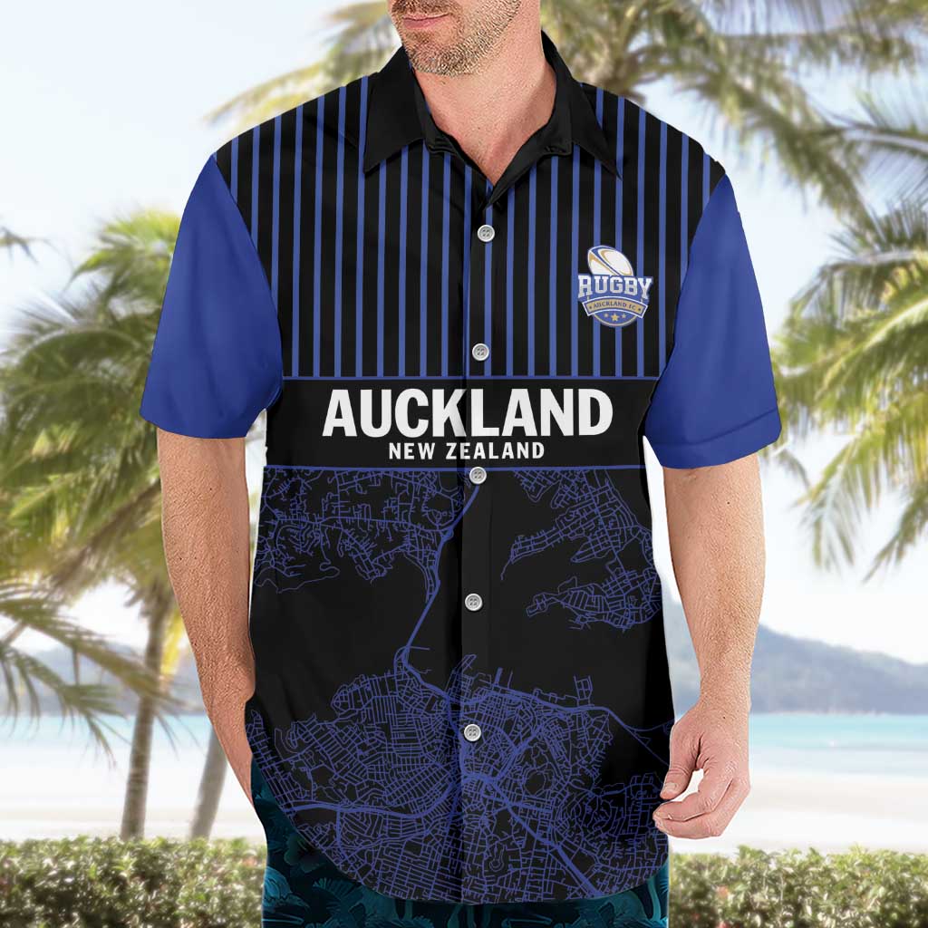 Custom Oceania Football NZ Auckland Hawaiian Shirt Minimal City Map Style LT9 - Polynesian Pride